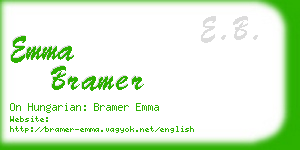 emma bramer business card